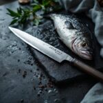 Deba-kniv klar til fiske-forberedelse