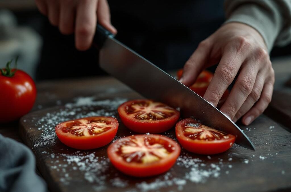 Aeggets holdbarhed demonstreret med tomater