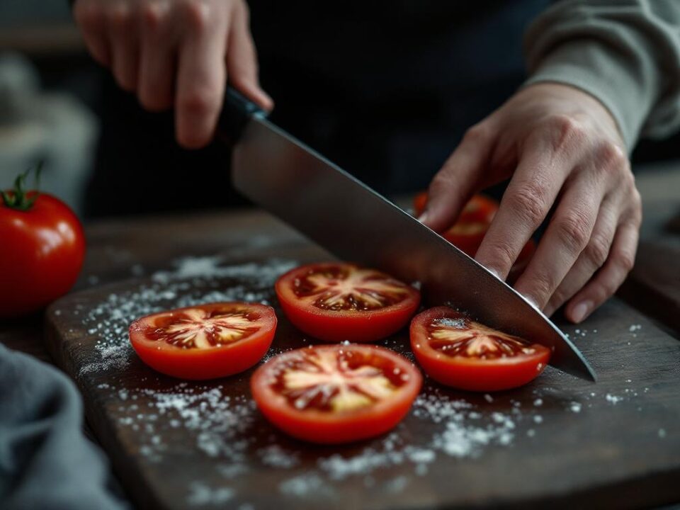 Aeggets holdbarhed demonstreret med tomater