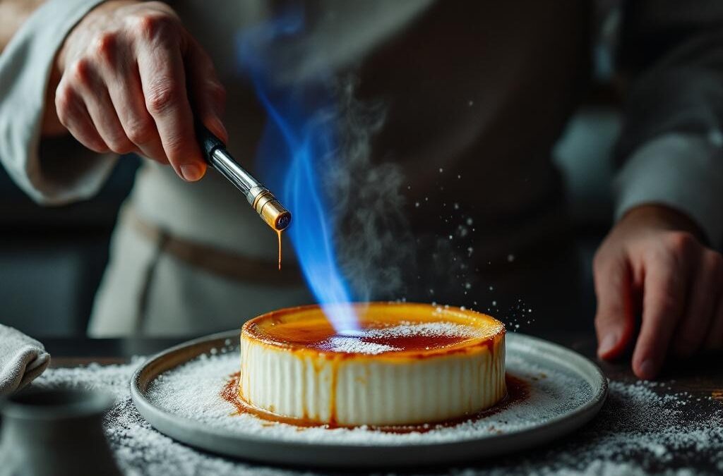 Creme brulee faar karamel-skorpen