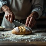 Broedkniv sagger gennem rugbrood