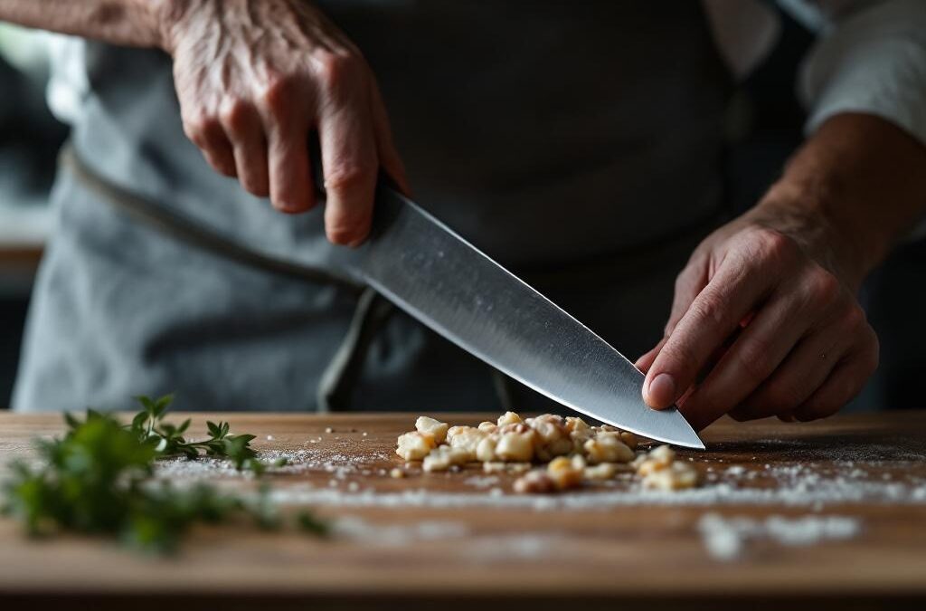 Filetknivens fleksibilitet demonstreres