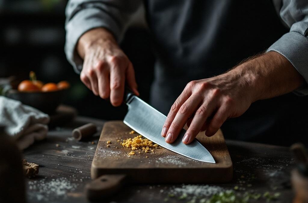 Mandolin og kokkekniv som par