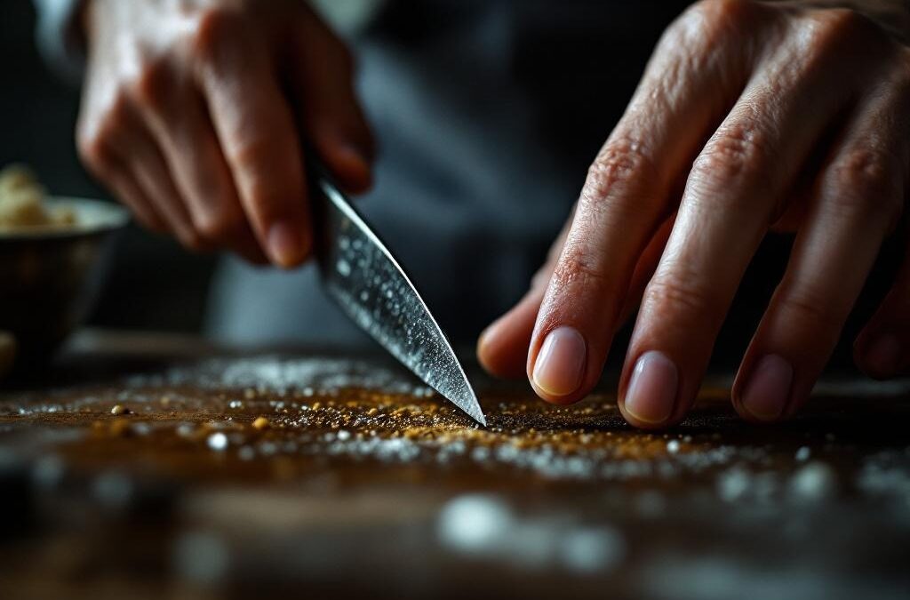 Nagltesten af knivens skarphed