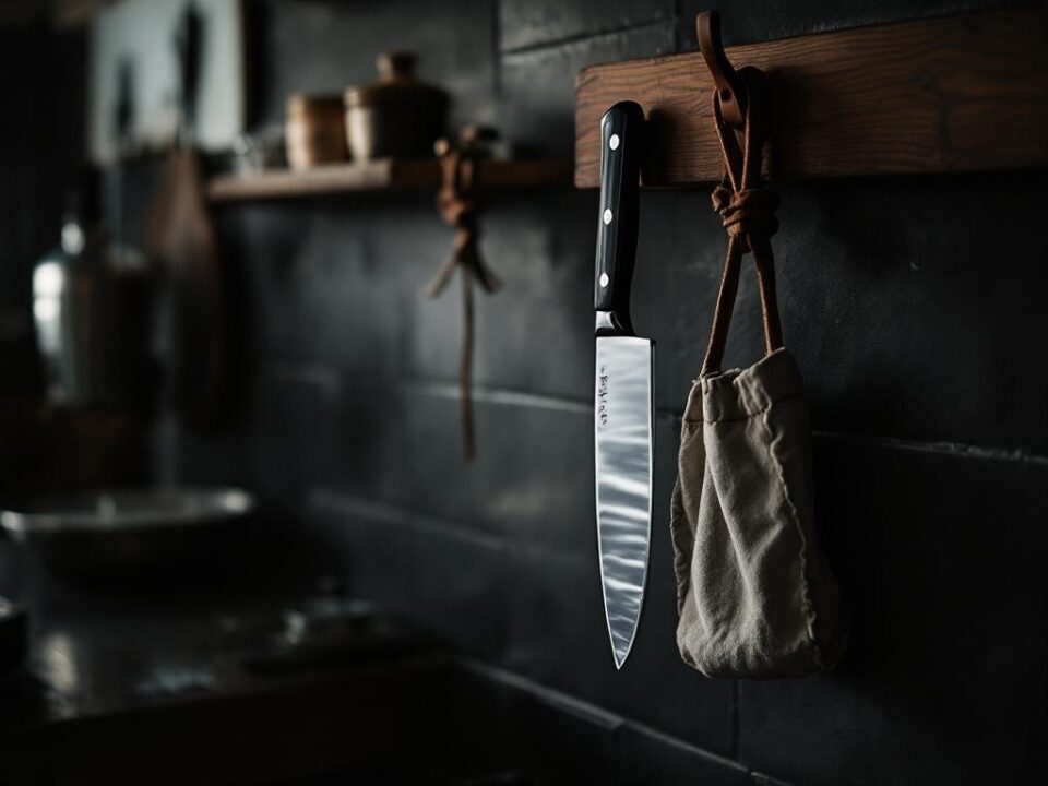 Kniven haenges op til ventilering