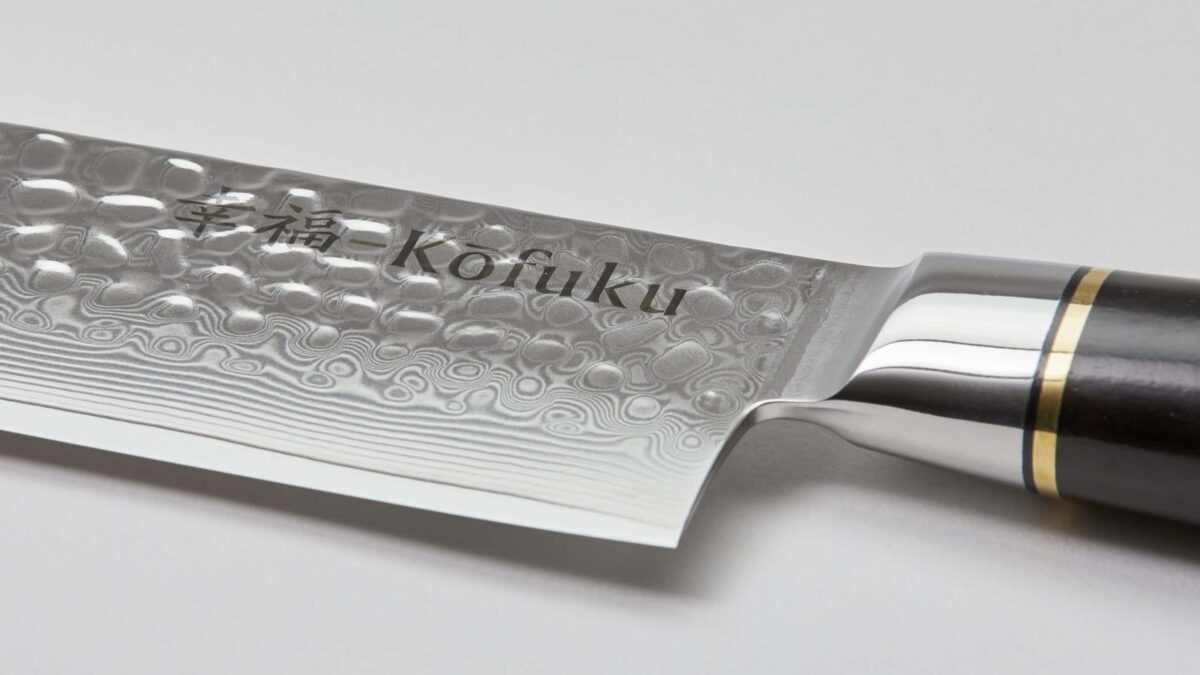 Gourmetting japansk kokkekniv i Damaskus stål