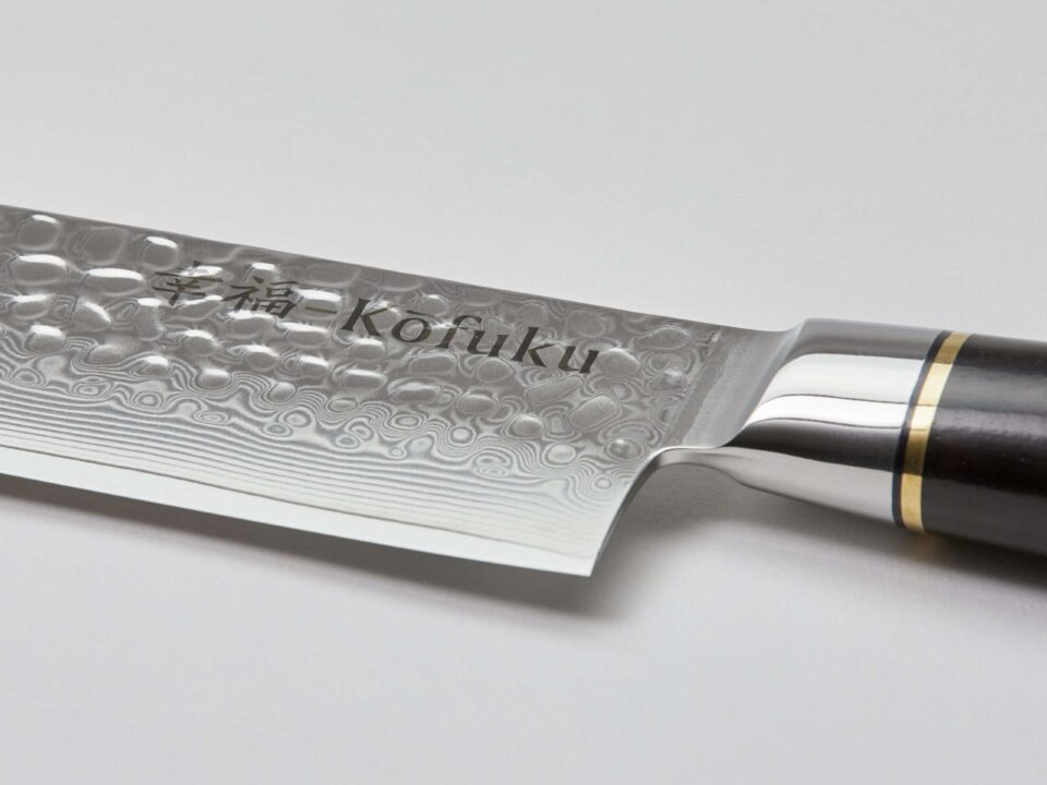 Gourmetting japansk kokkekniv i Damaskus stål